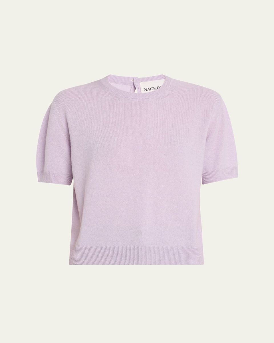 Classic Short-Sleeve Cashmere Sweat